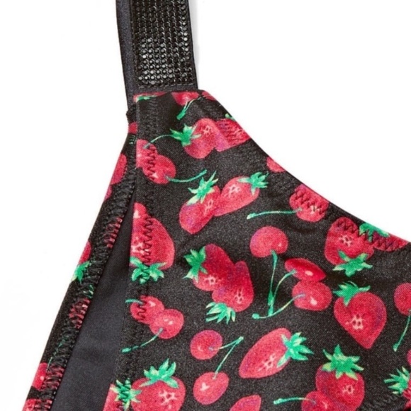 New! Victoria’s Secret shine strap thong bikini bottom strawberry 4623 - Picture 3 of 9